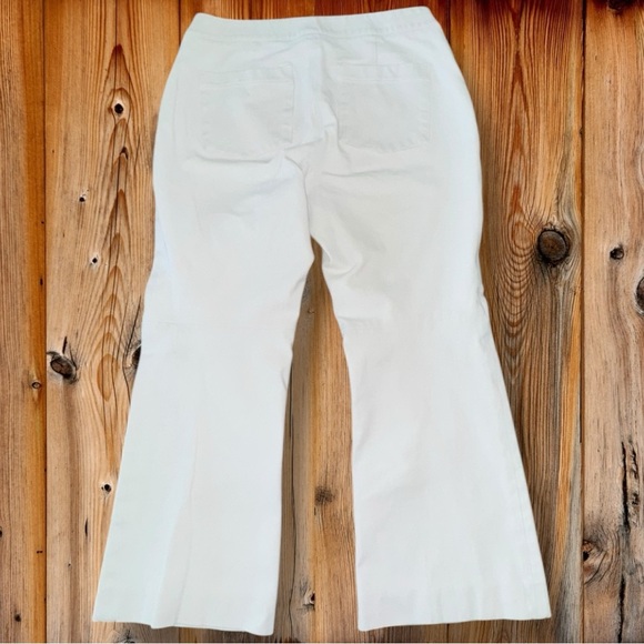 Spanx Size Large Pull On White Kick Flare Cropped Pant - Picture 7 of 11